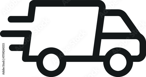 Fast delivery truck icon