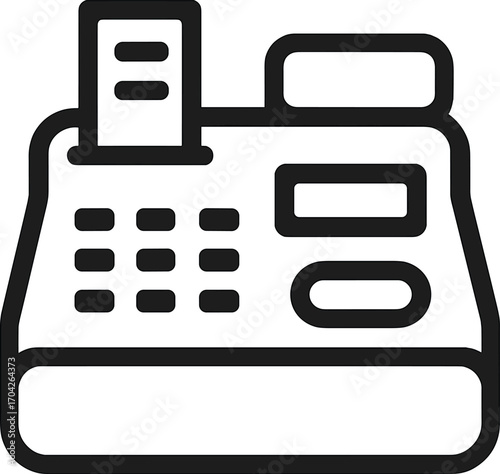 Simple line drawing of a cash register
