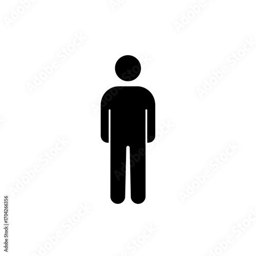 Silhouette of a human figure. Simple black and white. For bathroom or wayfinding. Image_fx - 2025-09-11T012418.805
