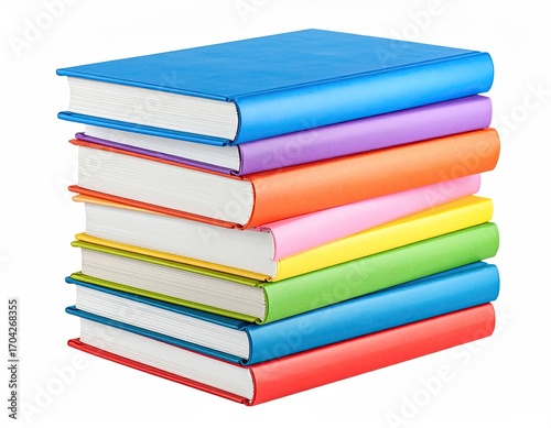 Wallpaper Mural Stack of colorful books Torontodigital.ca