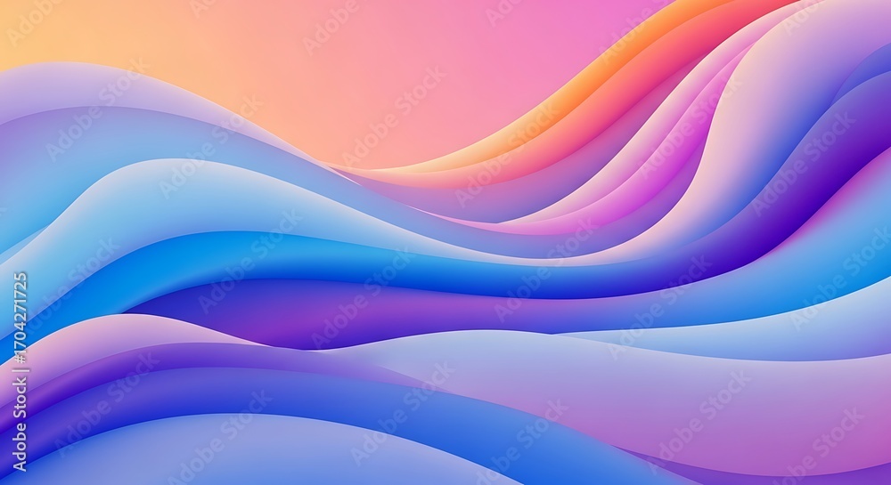 Fototapeta premium Abstract Colorful Flowing Waves.