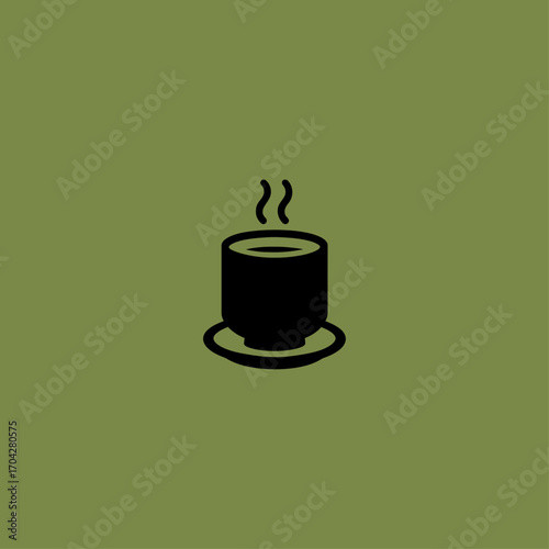 Japanese tea cup icon flat vector design.