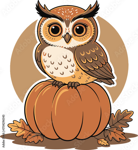 owl on a branch of tree