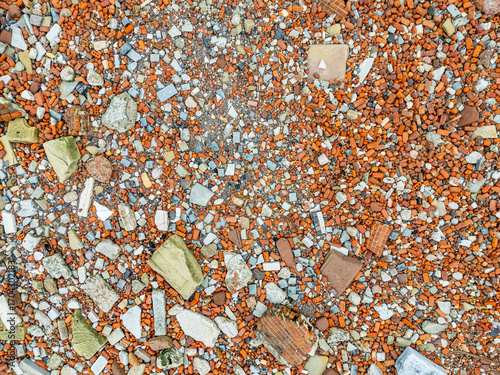 Crosby beach bricks aerial view