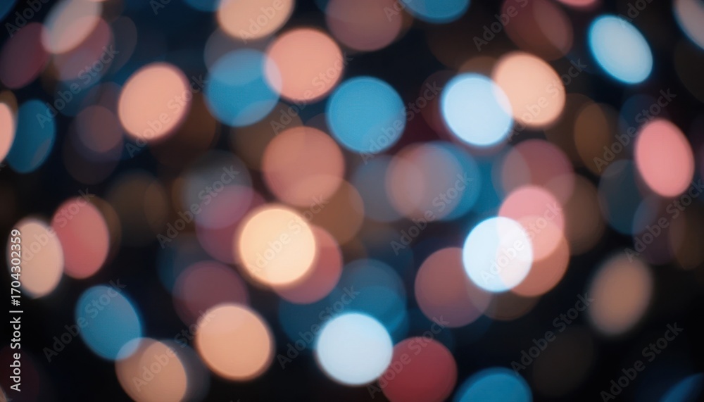 Fototapeta premium Colorful Bokeh Lights Create a Dreamy Atmosphere in an Abstract Composition During Evening Hours
