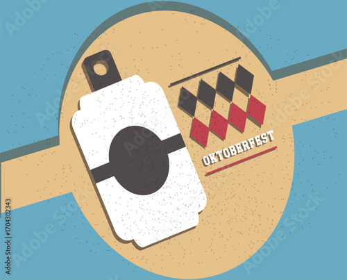 Oktoberfest Beverage Can Colorful Vector Illustration