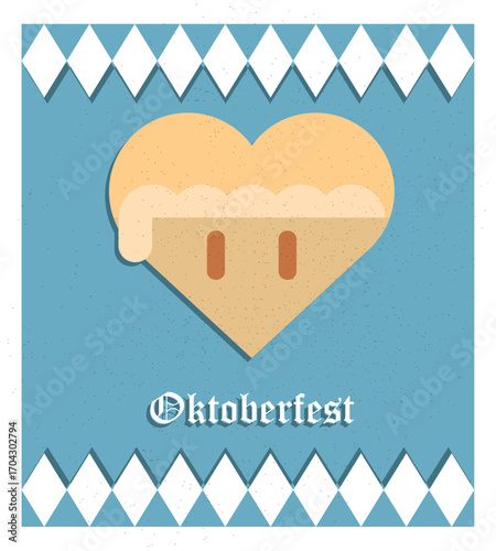 Oktoberfest Vintage Retro Colorful Illustration