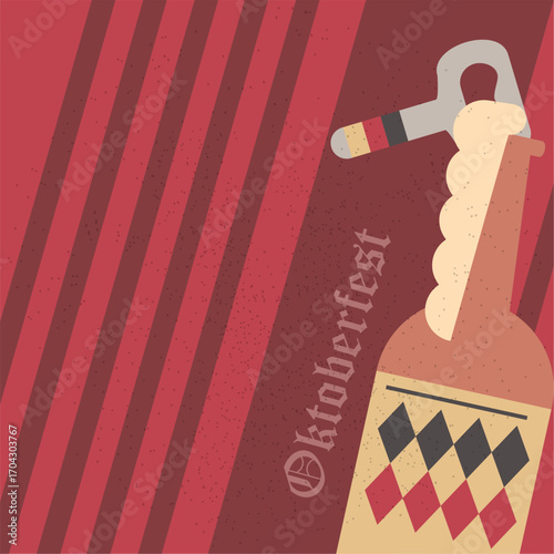 Oktoberfest Retro Vintage Colorful Beverage Poster
