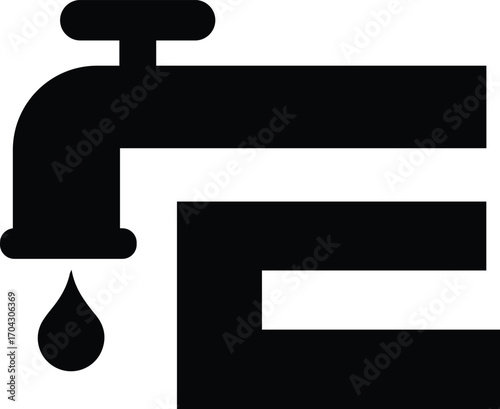 e letter water tap