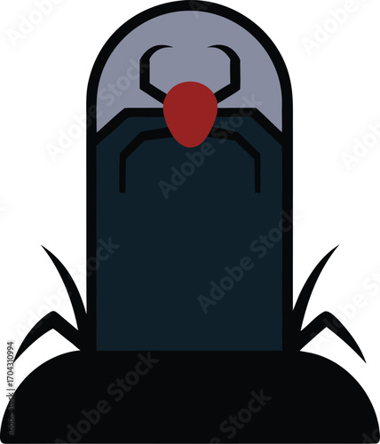 Mole emerging from the ground with a red nose vector illustration