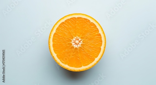 Close Up Orange Slice, Vibrant Citrus Fruit.