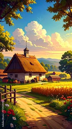Picturesque rural landscape