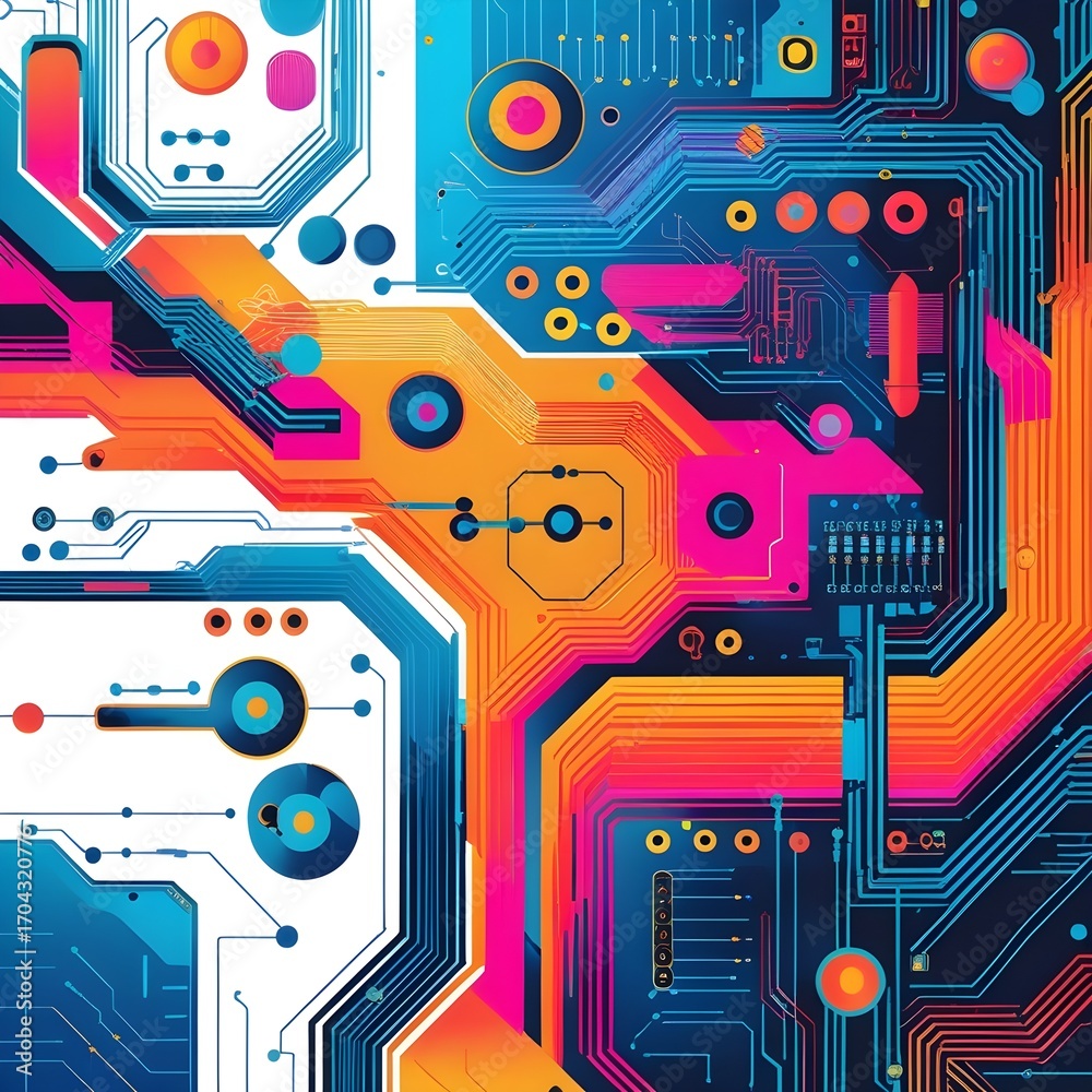 Obraz premium electronic circuit board