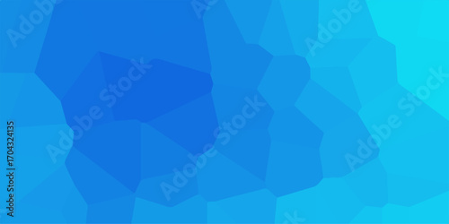 Blue origami vector illustration with geometric triangles. Abstract 3d geometric background with cubes, background of small squares. Modern and digital 3D rendering of triangle geometric pattern, blue