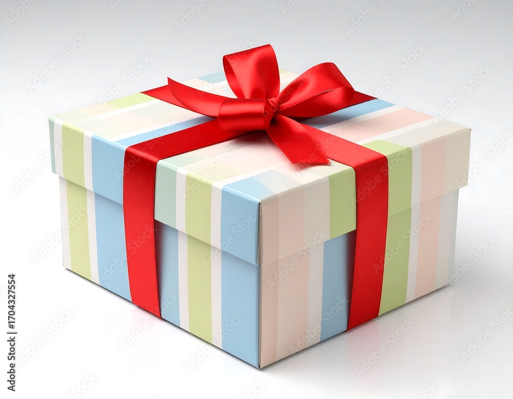 Obraz premium Gift box with red ribbon