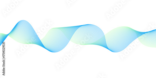 Abstract blue background with flowing lines and wave patterns, a vector illustration of a sea of light and motion