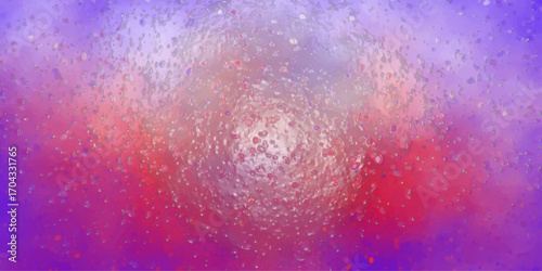 Abstract purple pink and white watercolor texture with a dense scattering of small droplets and a luminous central glow for ethereal backgrounds and creative design