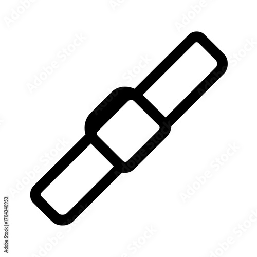 Modern icons, including a metal buckle and a metal backpack buckle, are shown on a clean white background for maximum visibility