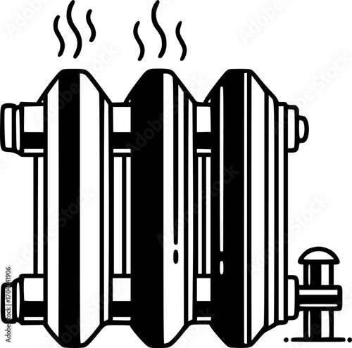 Radiator icon in black 