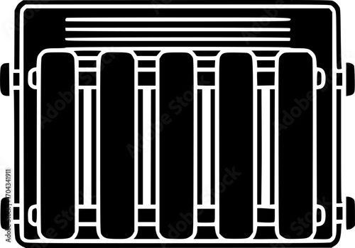 Radiator icon in black 