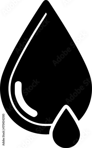 Blood drops icon symbol pictogram.