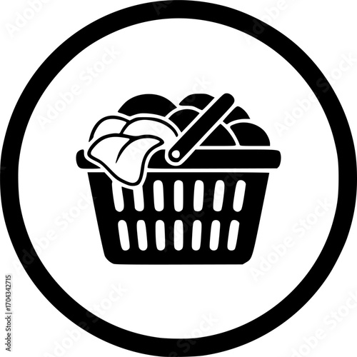 Laundry basket icon vector illustration - high quality black style vector icons
