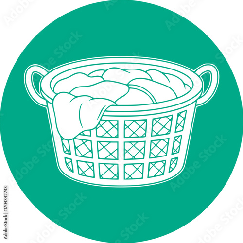 Laundry basket icon vector illustration - high quality black style vector icons
