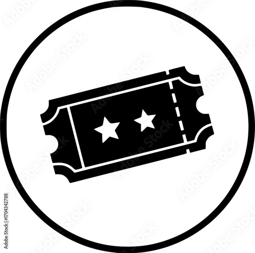 Cinema tickets icon, vector flat icon. Flat illustration.
