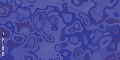 Monochromatic Abstract Organic Shapes Pattern in Deep Indigo and Royal Blue for Sophisticated Modern Textures and Backgrounds