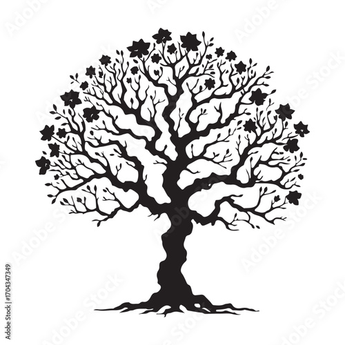 Sandalwood Tree Silhouette