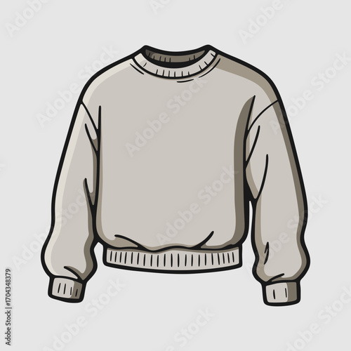 Gray sweatshirt, everyday fashion and comfort wear