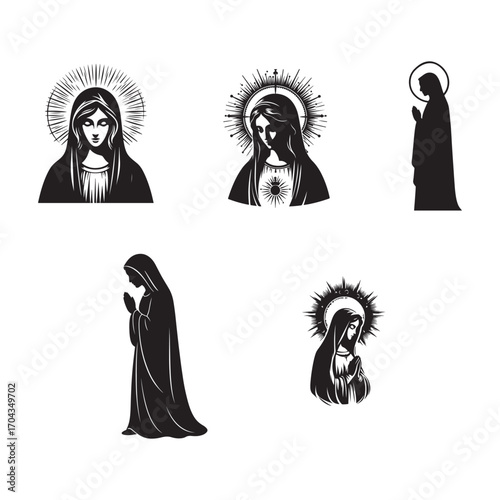 virgin mary silhouettes