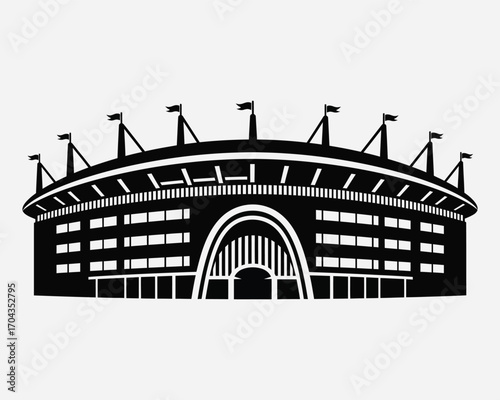 Vector art of vector illustration of a stadium