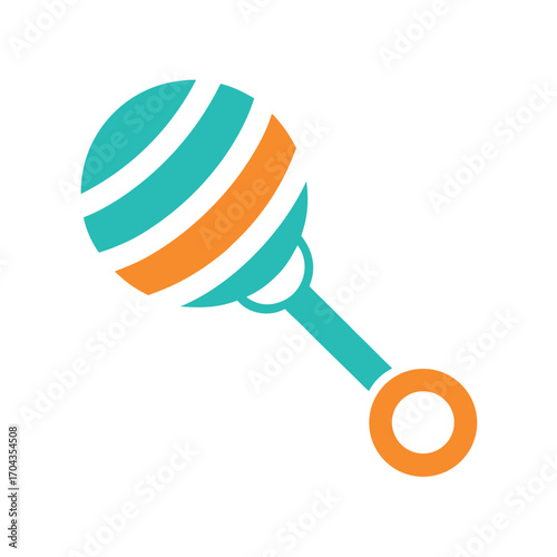 Baby rattle icon