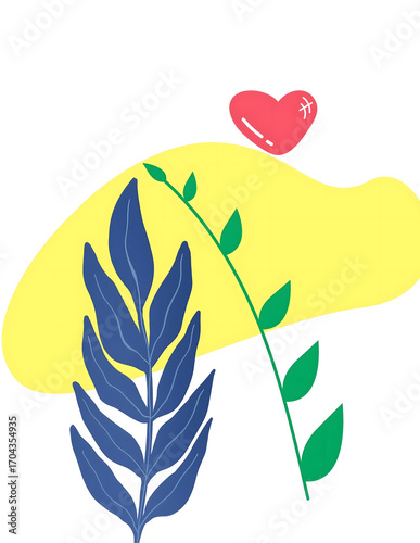 heart-shaped leaves