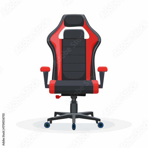 Stylischer Gaming-Stuhl in Schwarz-Rot mit ergonomischem Design