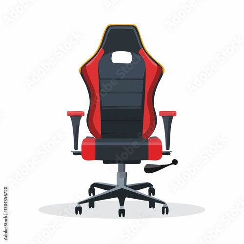 Stylischer Gaming-Stuhl in Schwarz-Rot mit ergonomischem Design