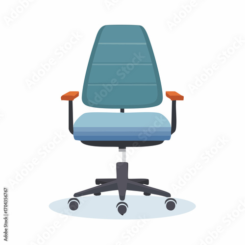 Ergonomischer Bürostuhl in Schwarz mit Rollen