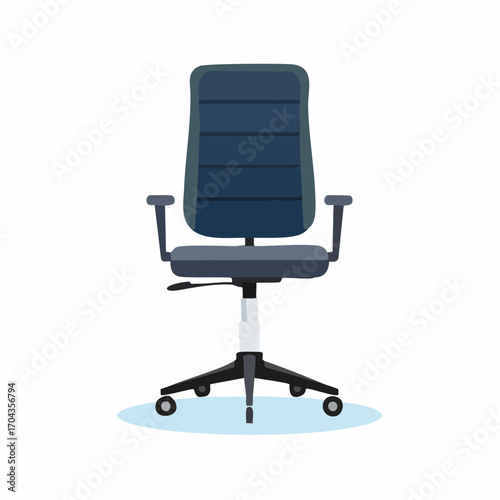 Ergonomischer Bürostuhl in Schwarz mit Rollen