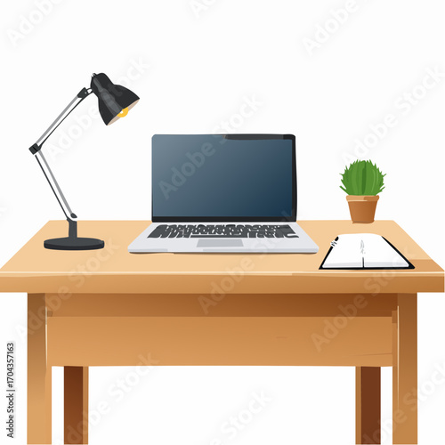 Moderner Schreibtisch aus Holz mit klaren Linien