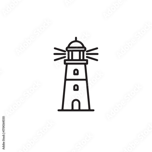 lighthouse vector illustration icon on white background 