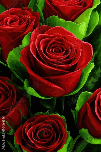 Bunch of Red Roses