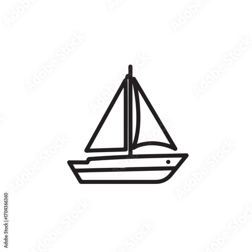 sailing ship vector illustration icon on white background 