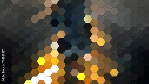 4K abstract geometric background with a hexagonal mosaic pattern.