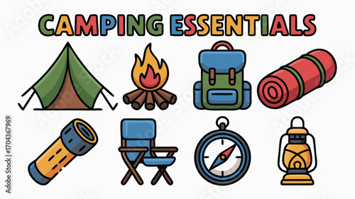 A Collection of Essential Camping Gear and Supplies for Outdoor Adventures