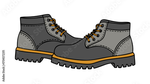 Stylish hiking boots for outdoor adventures and rugged terrain, ready for any journey or exploration