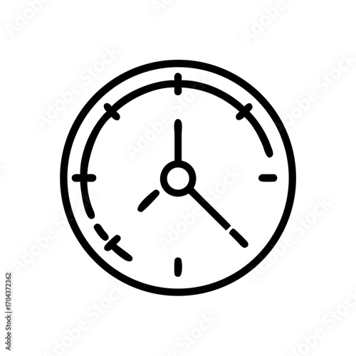 Modern clock icon for scheduling and timing, business deadline reminders and planning efficiency
