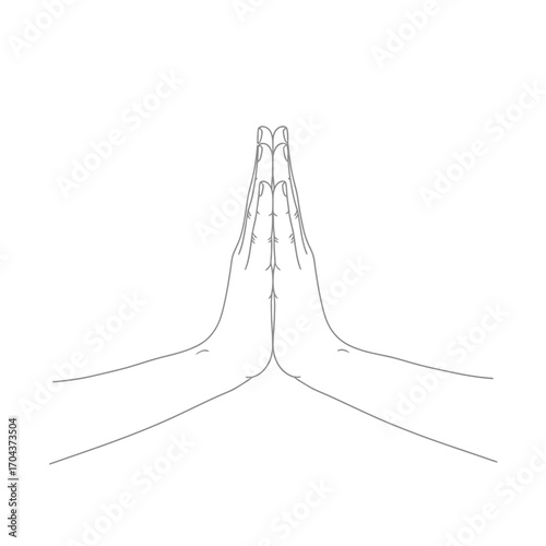 Anjali Mudra symbolizing gratitude and peace with hands together