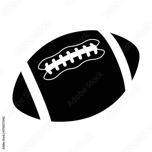 American football ball detailed textured object sport game competition athleticism teamwork silhouette