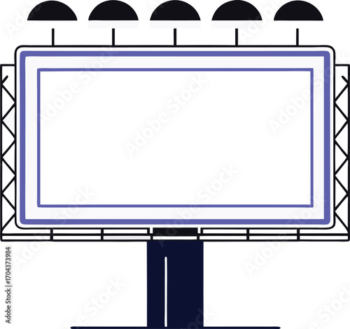 Modern outline billboard icon empty ad space for advertising design scalable vector illustration